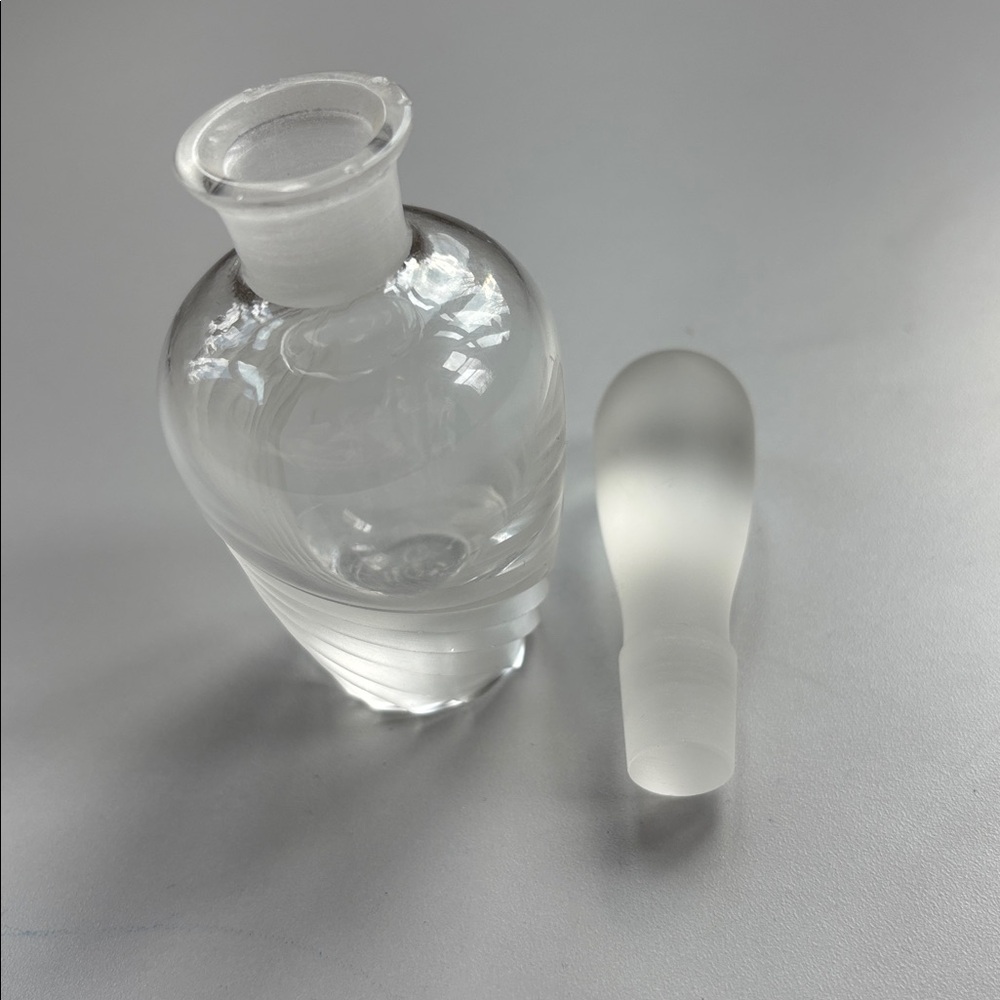 VTG Lenox Windswept Crystal Perfume Bottle Lead Crystal Made in USA Frosted Clea - Picture 11 of 14